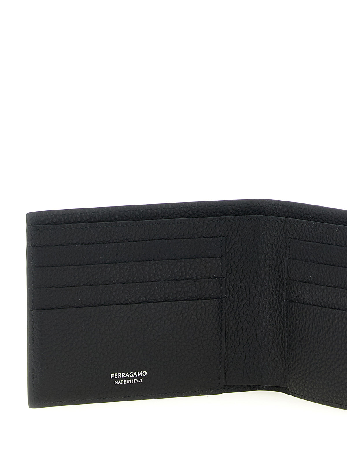 Portefeuille Ferragamo en cuir de veau noir