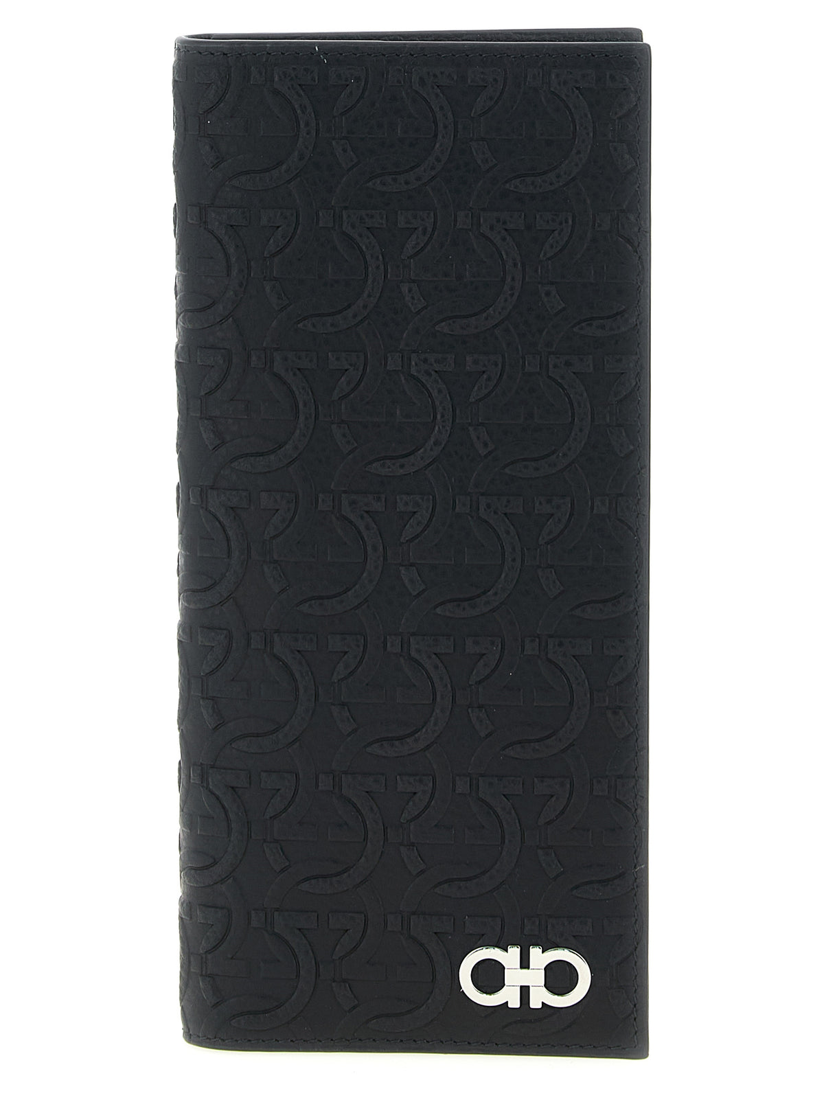 Portefeuille Ferragamo en cuir de veau noir