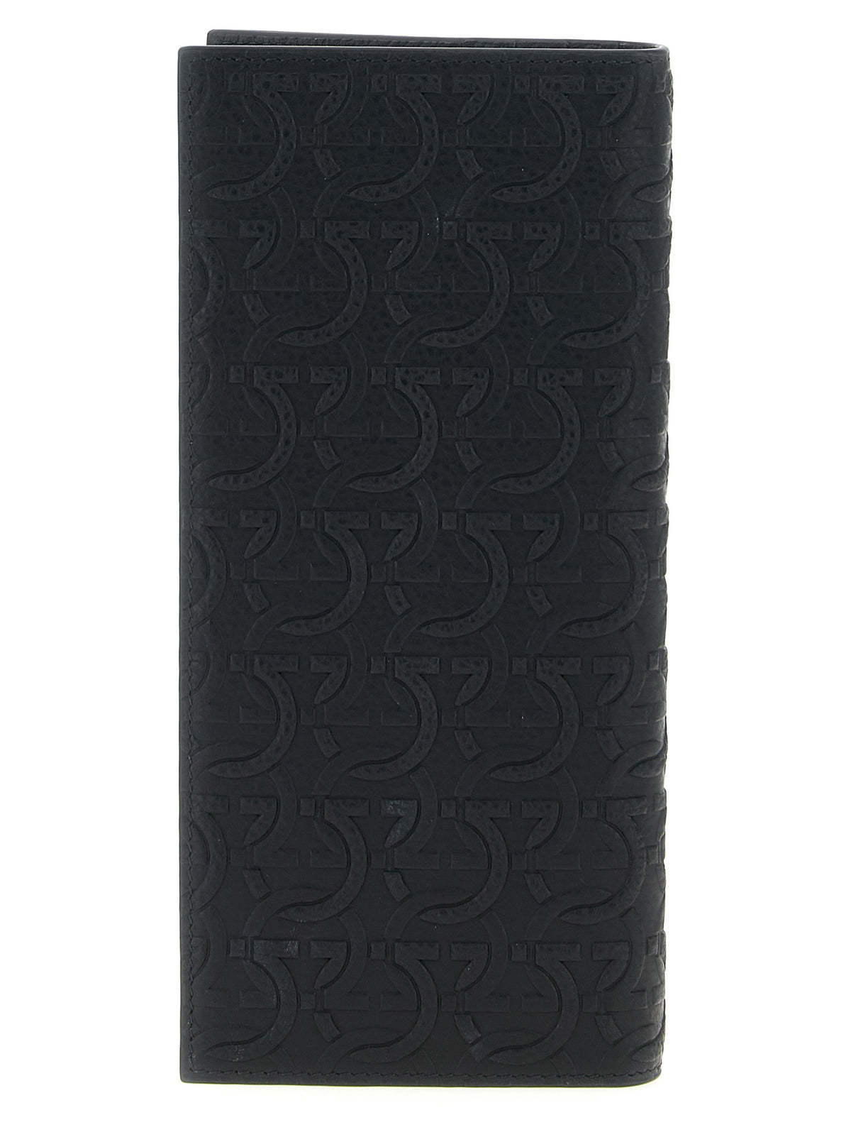 Portefeuille Ferragamo en cuir de veau noir