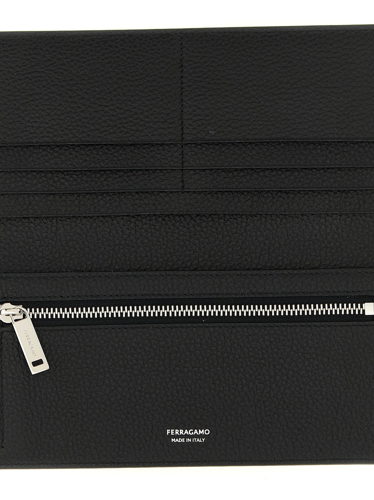 Portefeuille Ferragamo en cuir de veau noir