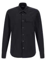 Kiton Blue Cotton Blouse
