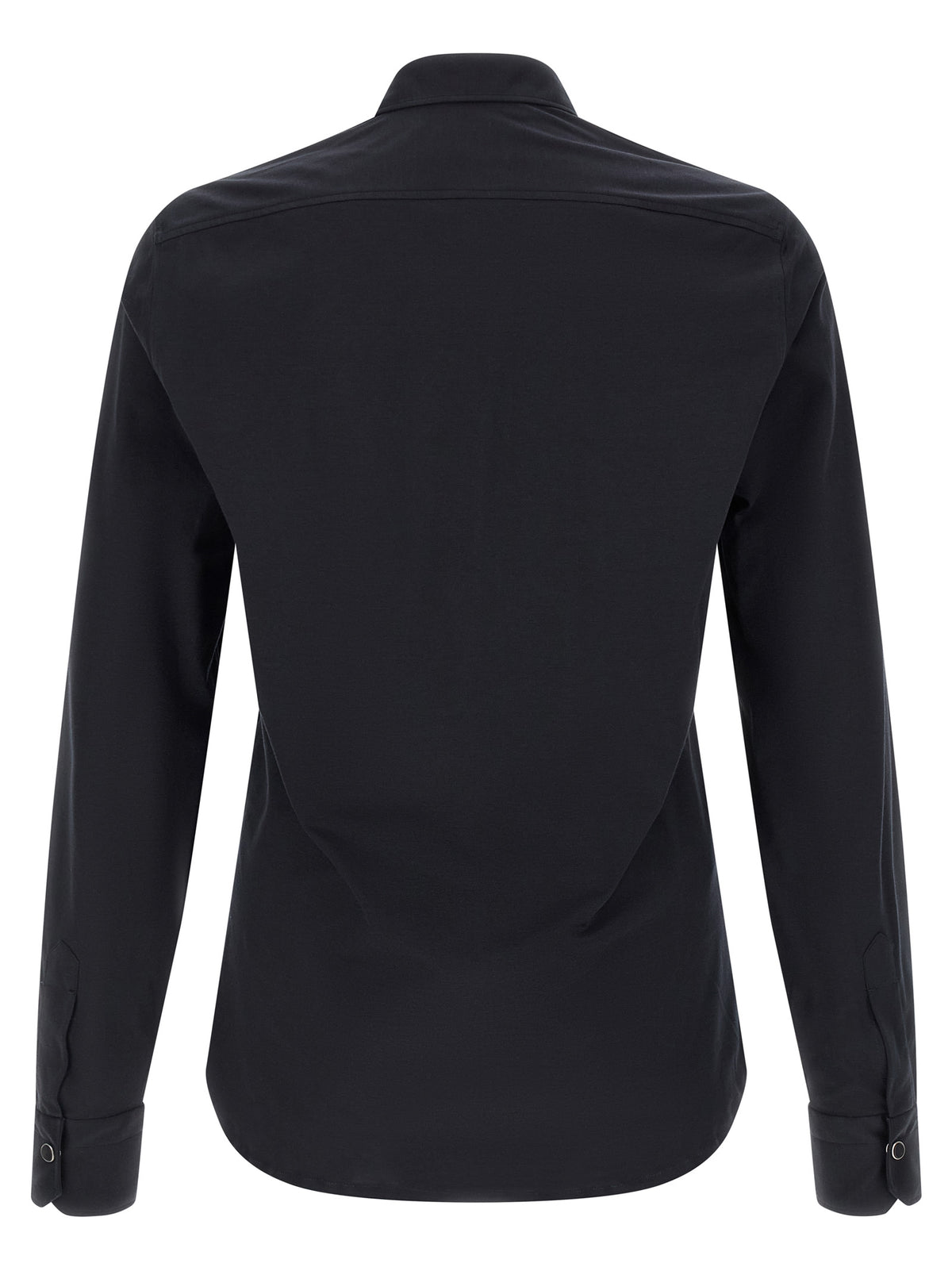 Kiton Blue Cotton Blouse