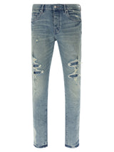 PURPLE P001 Repairs Blue Cotton Skinny Jeans