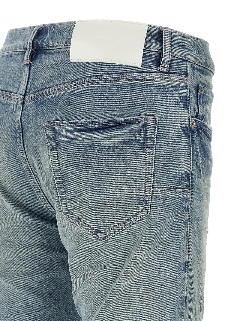 PURPLE P001 Repairs Blue Cotton Skinny Jeans