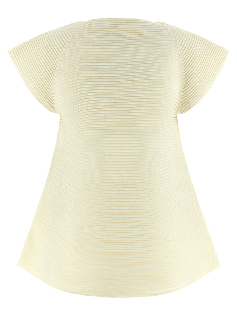 Robe courte bicolore en polyester Issey Miyake