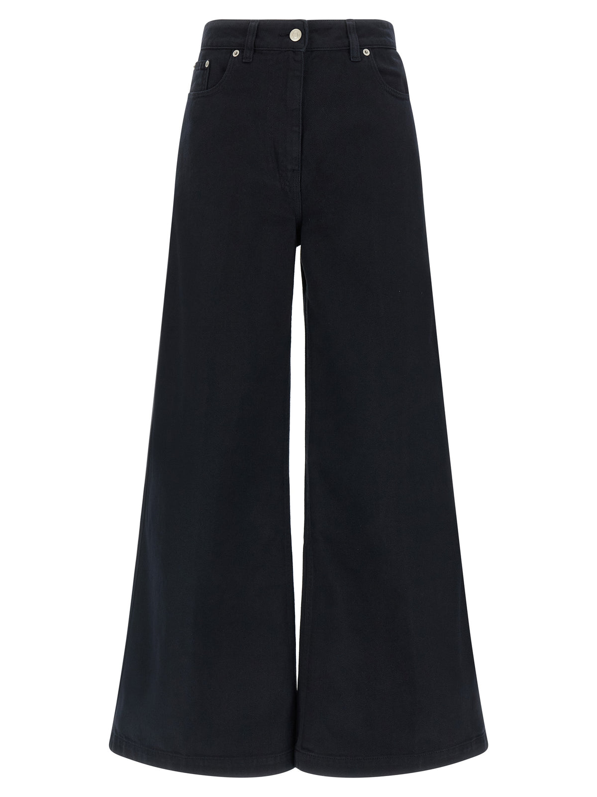 Pantalon évasé en coton bleu NUDE