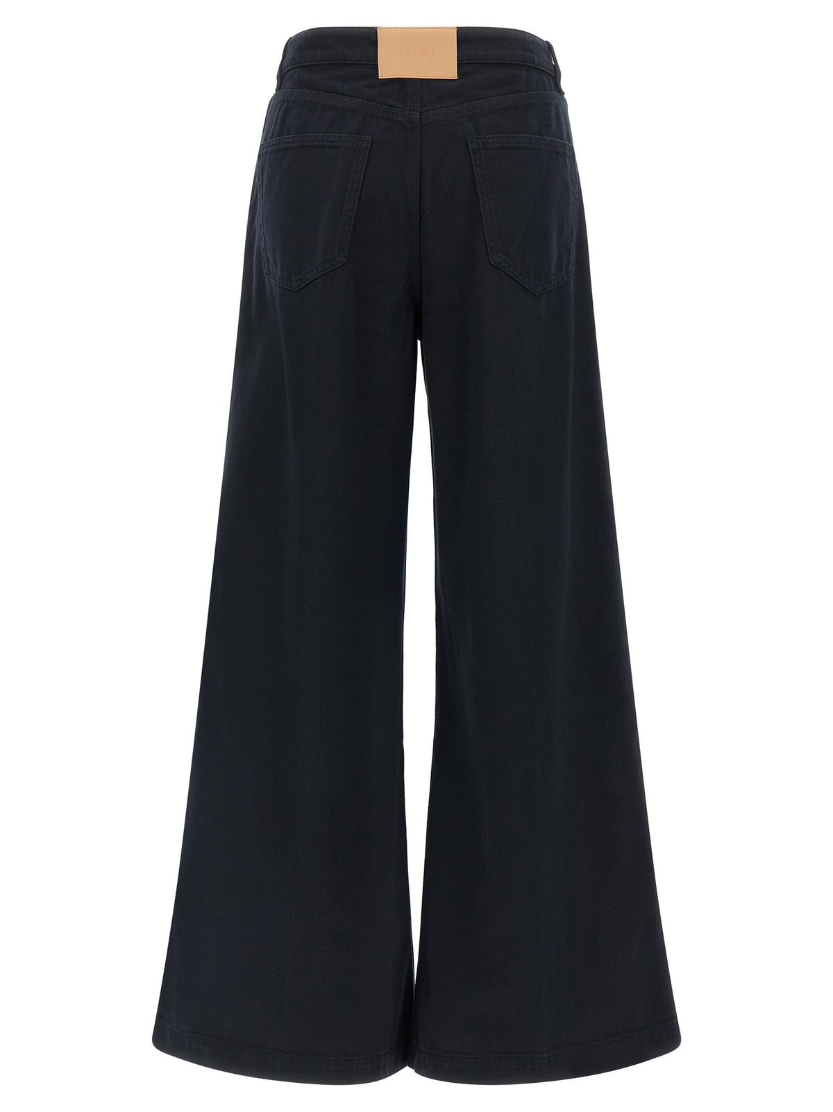 Pantalon évasé en coton bleu NUDE