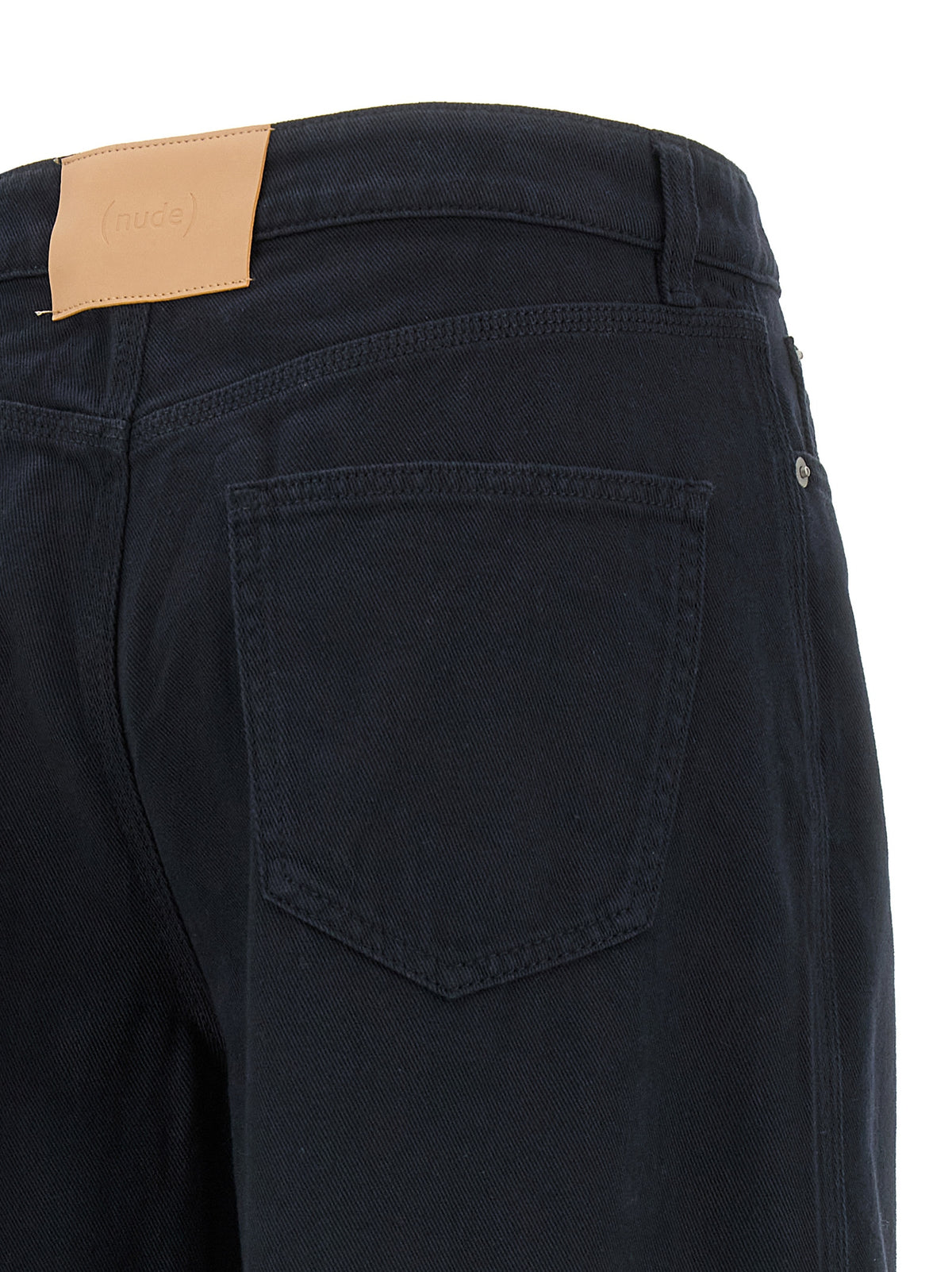 Pantalon évasé en coton bleu NUDE
