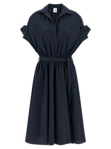 Robe midi en coton bleu NUDE