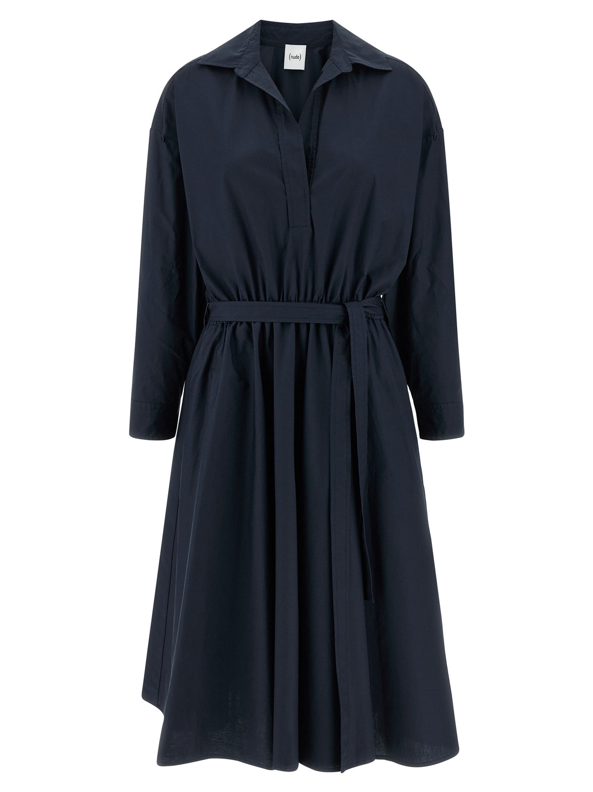 Robe midi en coton bleu NUDE