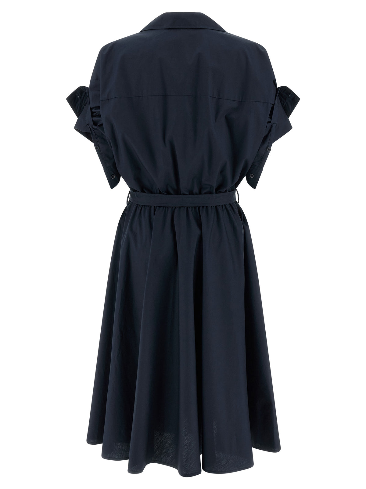 Robe midi en coton bleu NUDE