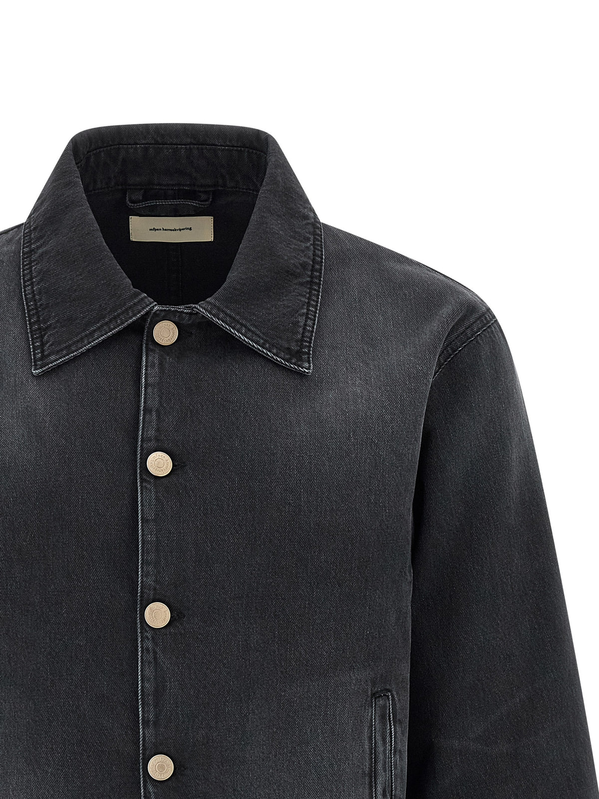 Veste en jean en coton biologique noir MFPEN