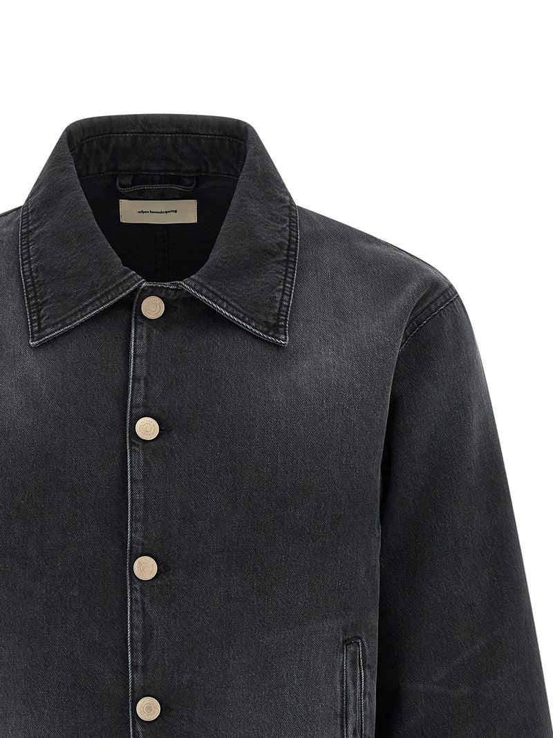 Veste en jean en coton biologique noir MFPEN