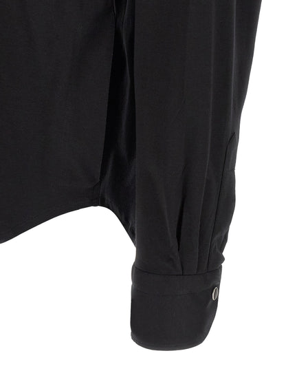 Kiton Black Cotton Blouse