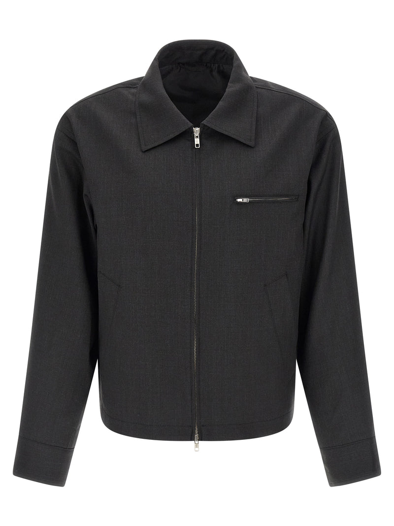 MFPEN Gray Wool Postal Full-Length Jacket for Men