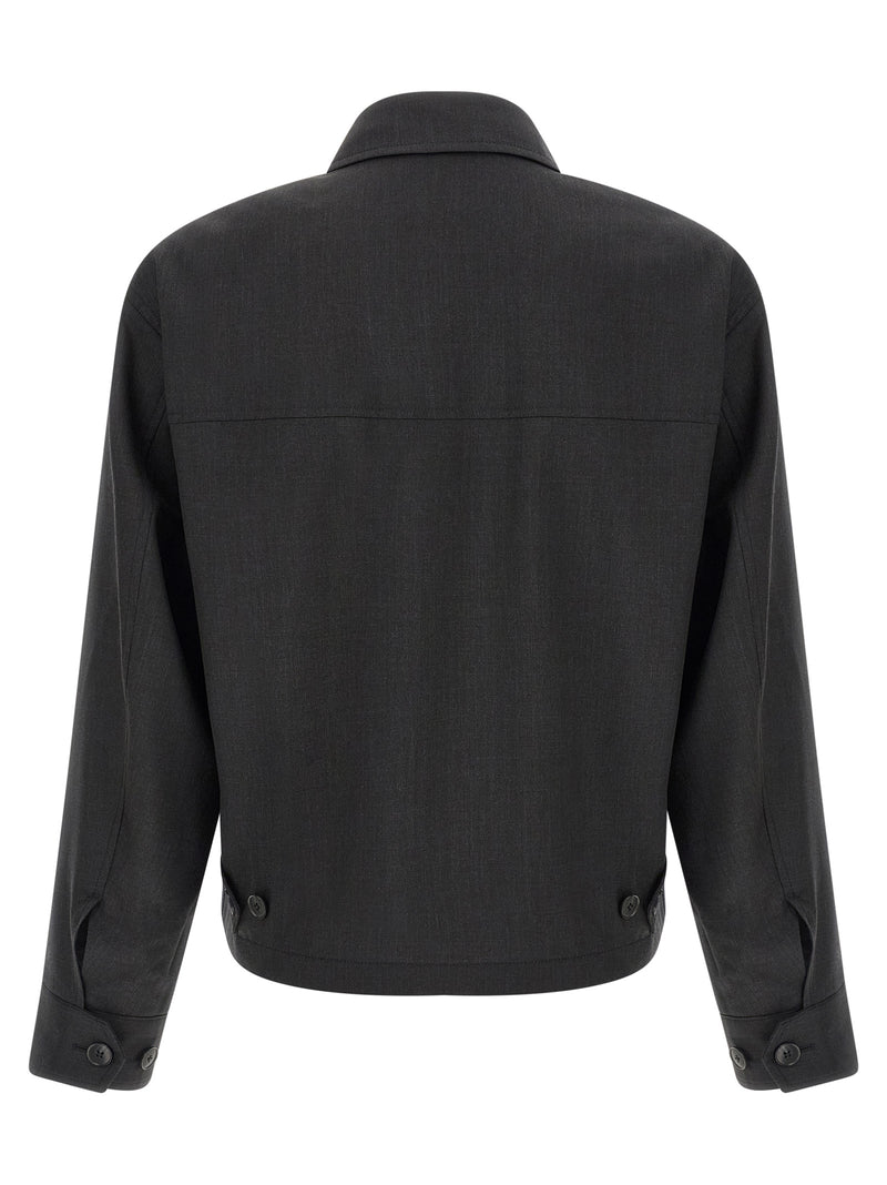 MFPEN Gray Wool Postal Full-Length Jacket for Men
