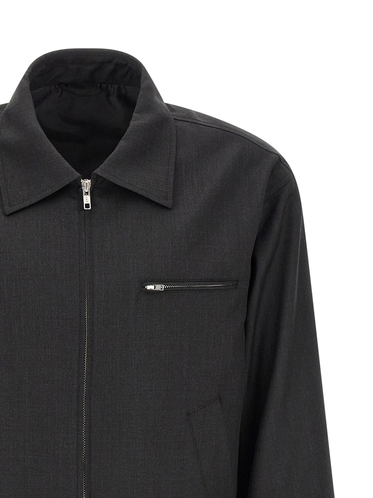 MFPEN Gray Wool Full-Length Jacket - Stylish & Comfortable