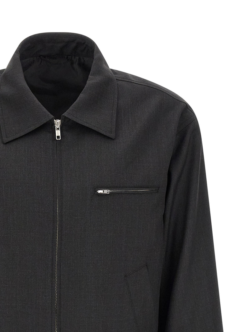 MFPEN Gray Wool Postal Full-Length Jacket for Men
