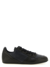 Rick Owens Black Lamb Leather Low Top Sneakers