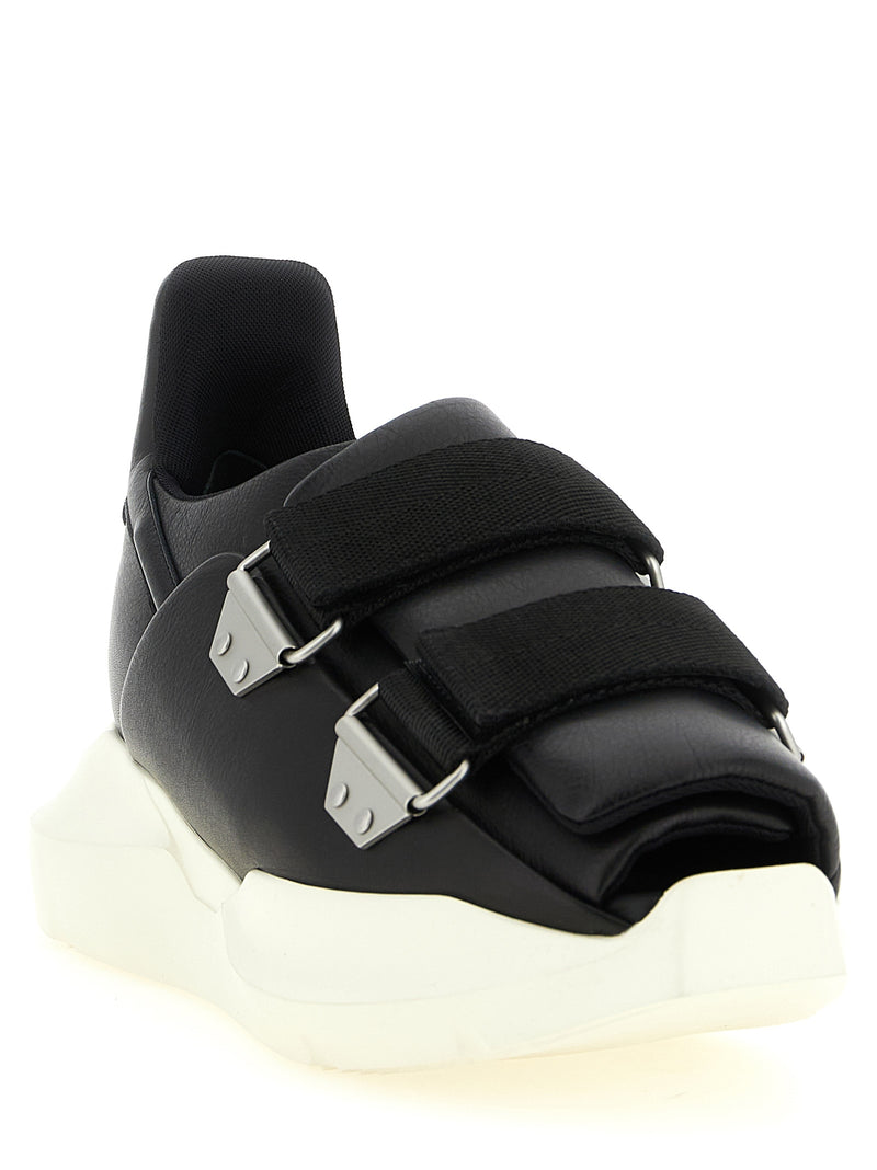 Rick Owens Burritogeth Black Calfskin Athletic Sneakers