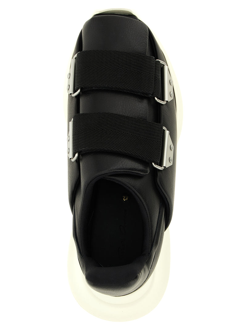Rick Owens Burritogeth Black Calfskin Athletic Sneakers