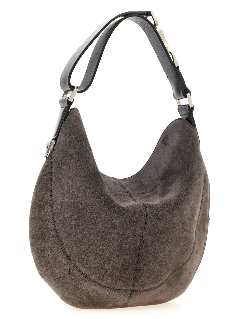 Lemaire Gray Calfskin Shoulder Bag - Quiver Clip Design