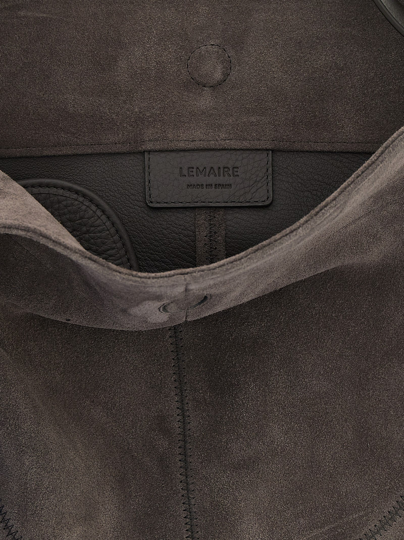 Lemaire Gray Calfskin Shoulder Bag - Quiver Clip Design