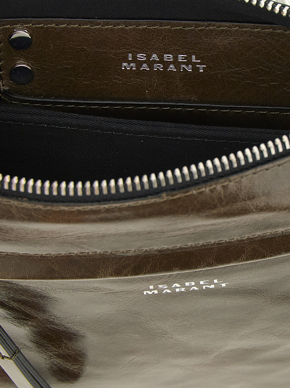 Isabel Marant Winna Duo Bicolor Calfskin Crossbody Bag