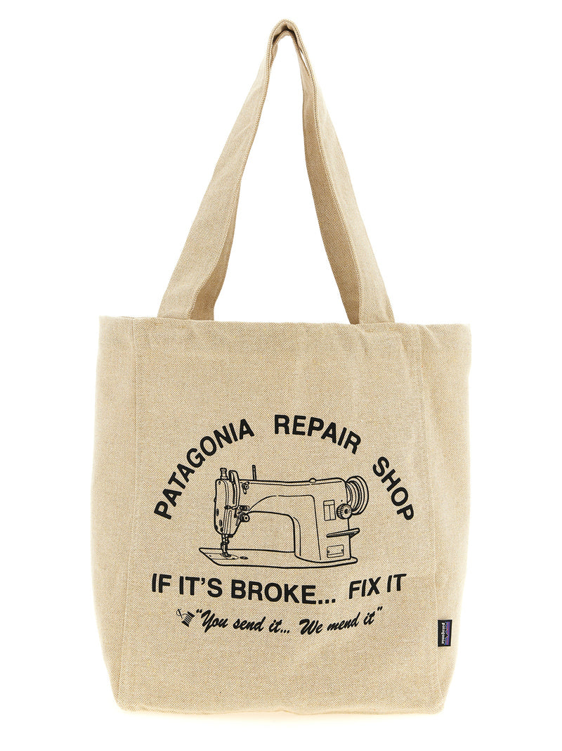 PATAGONIA Beige Cotton Market Tote Bag - Eco-Friendly Design