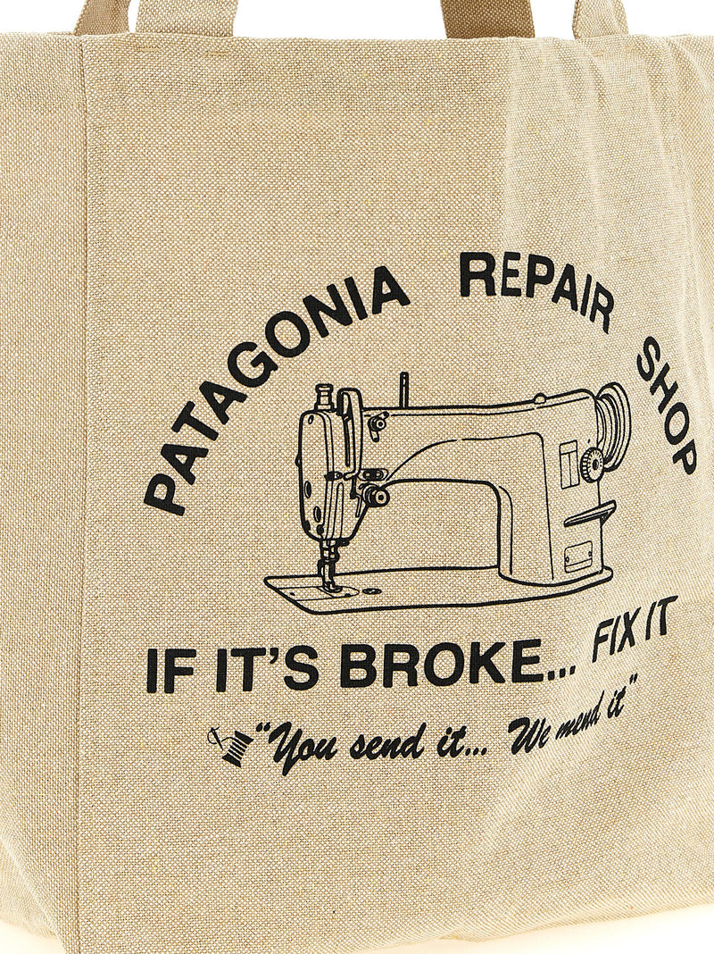 PATAGONIA Beige Cotton Market Tote Bag - Eco-Friendly Design