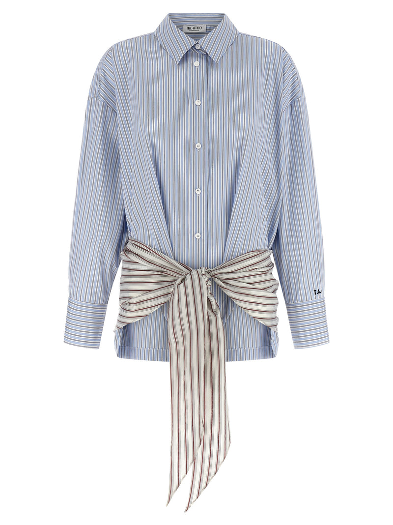 La robe courte en coton bleu The Attico
