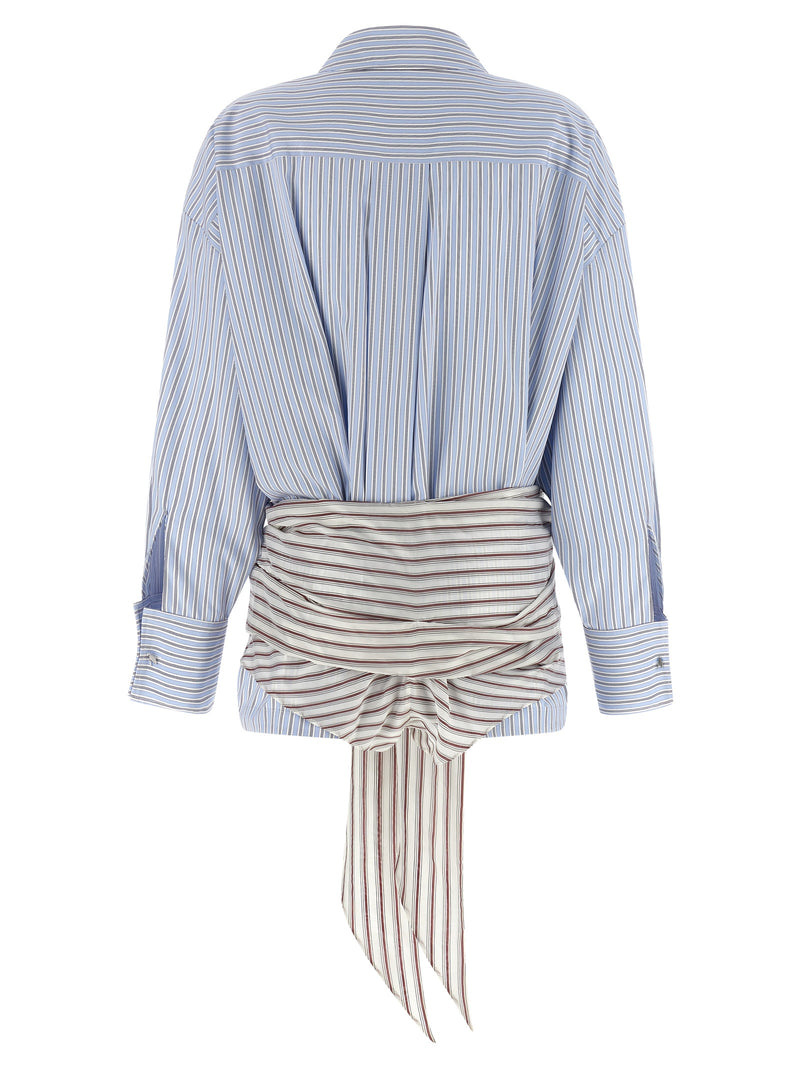 La robe courte en coton bleu The Attico