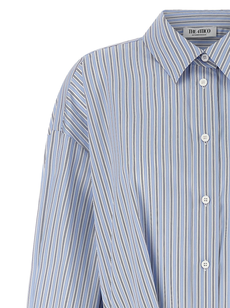 La robe courte en coton bleu The Attico