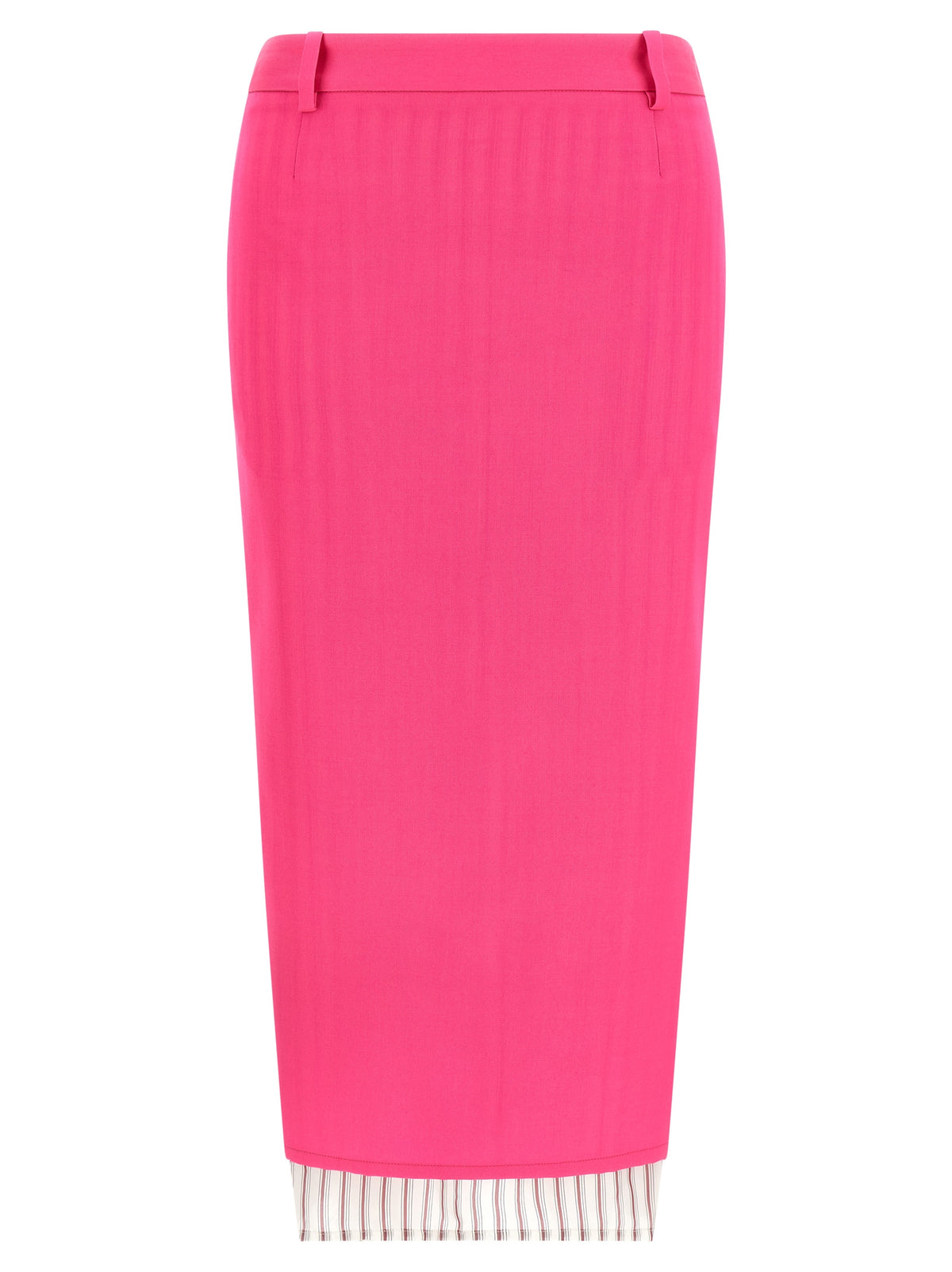 Jupe midi The Attico en laine vierge fuchsia