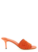 Jacquemus Sandales à plateforme en polyester orange
