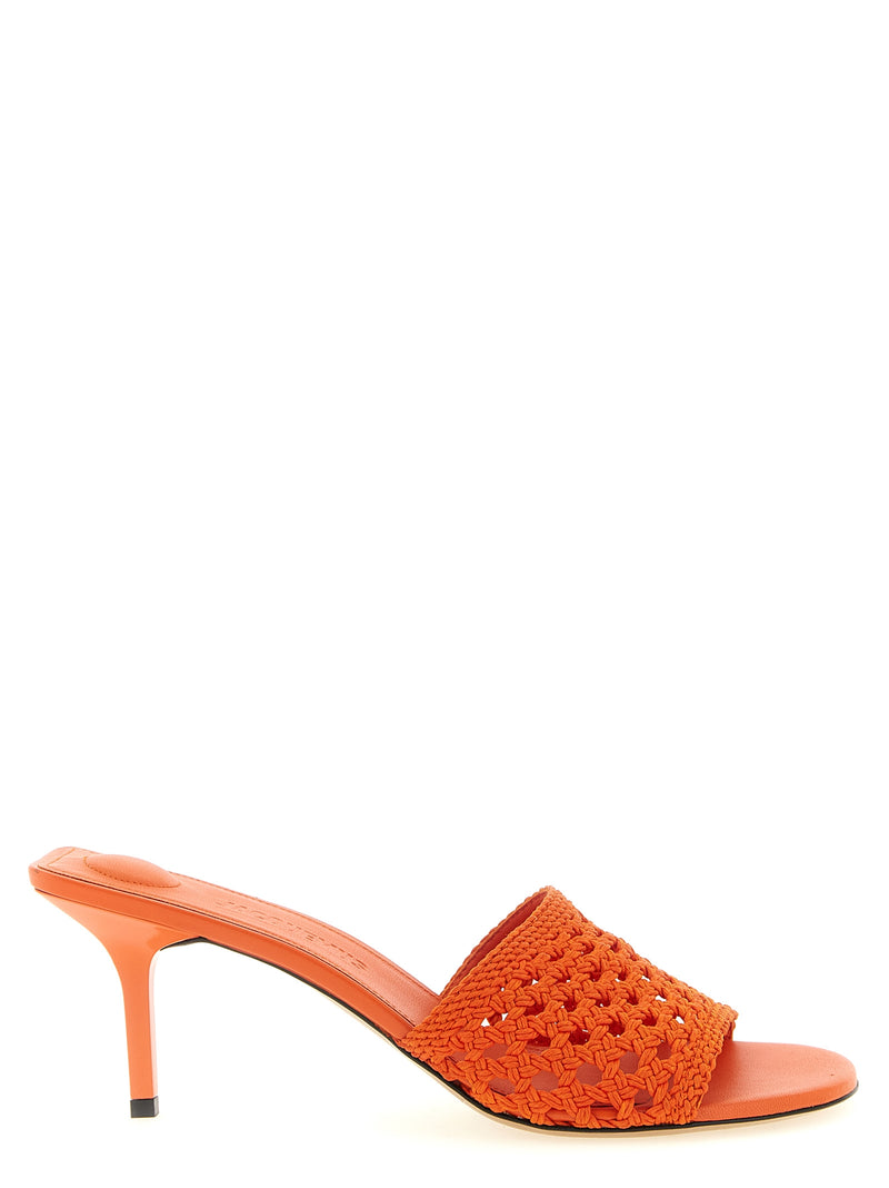 Jacquemus Sandales à plateforme en polyester orange