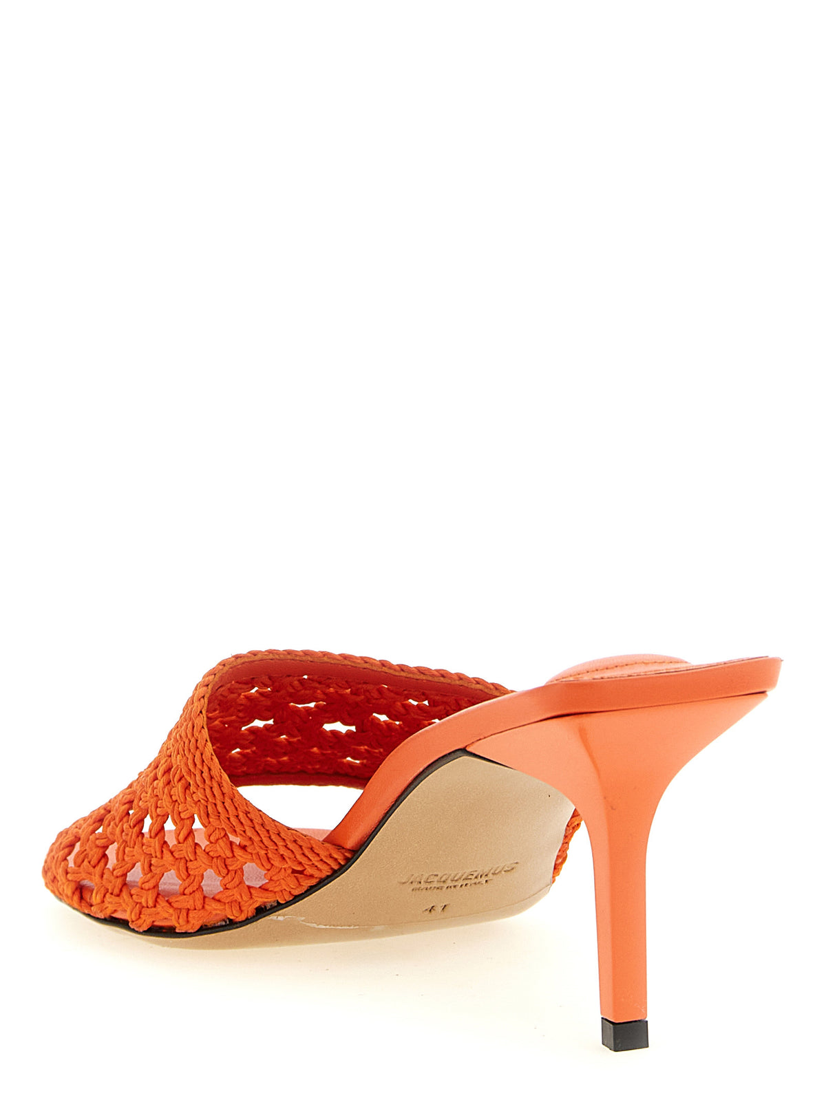 Jacquemus Sandales à plateforme en polyester orange