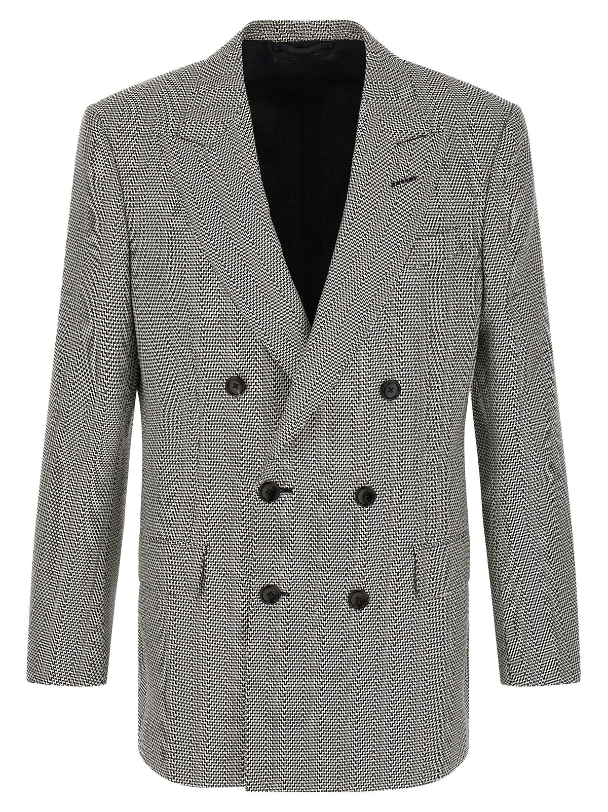 Blazer bicolore en soie Tom Ford