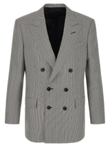 Blazer bicolore en soie Tom Ford