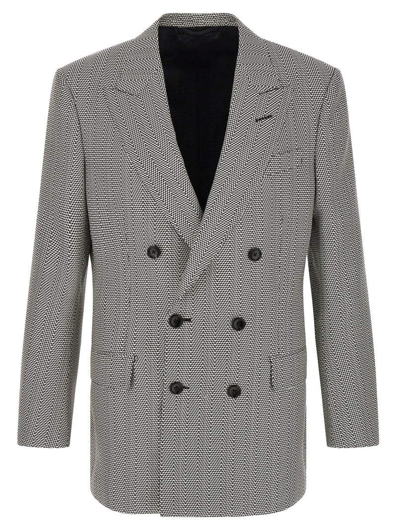 Blazer bicolore en soie Tom Ford