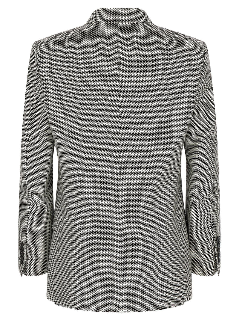 Blazer bicolore en soie Tom Ford