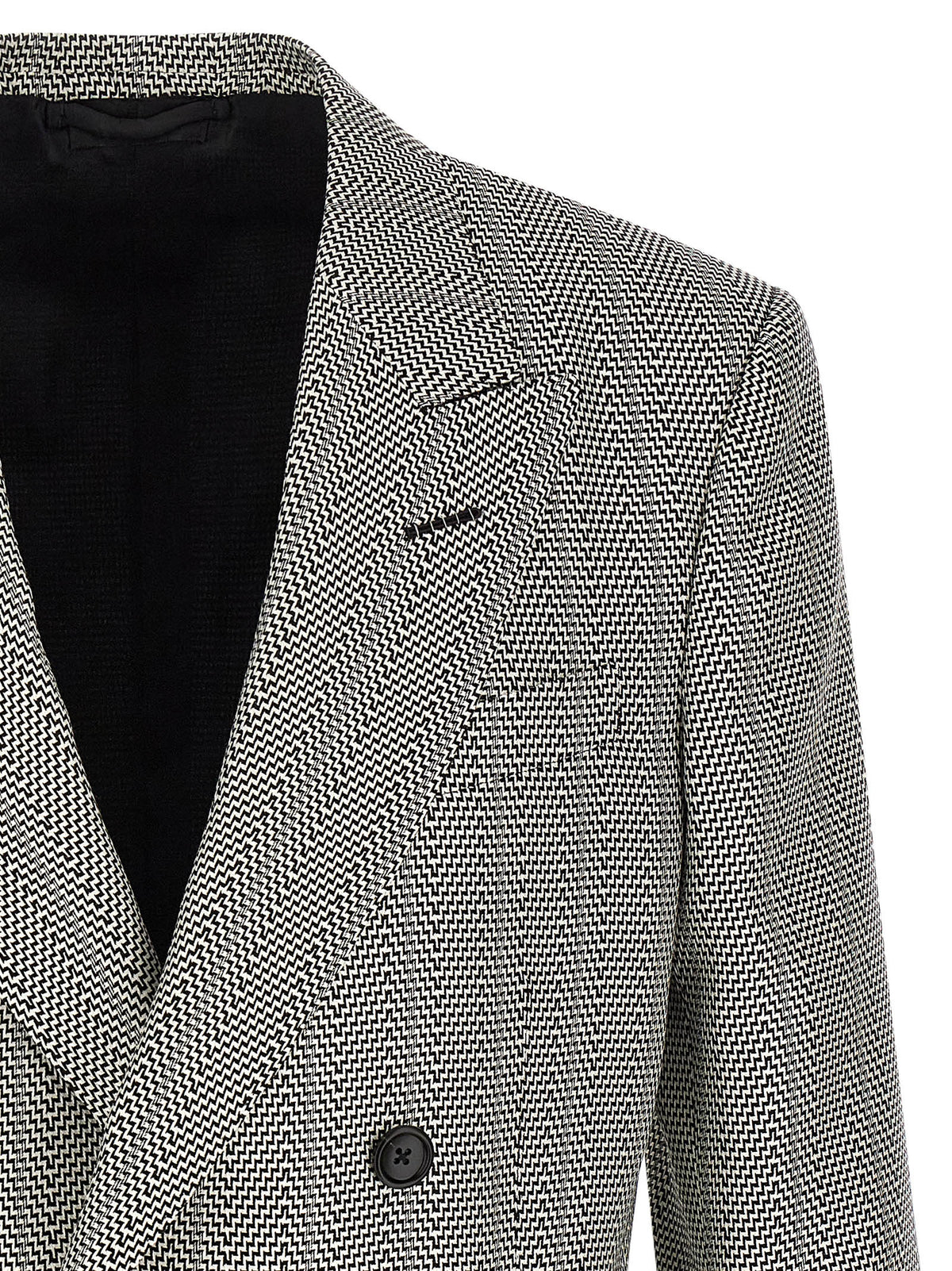 Blazer bicolore en soie Tom Ford