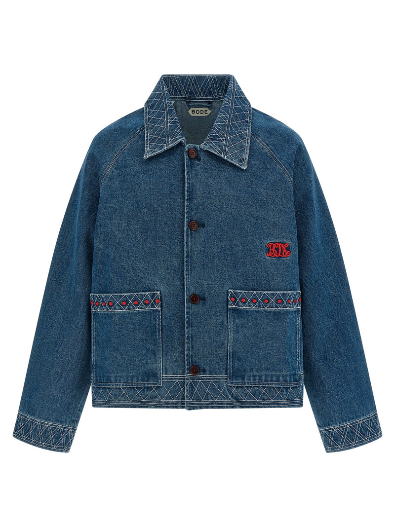 Blouson en jean de coton bleu BODE
