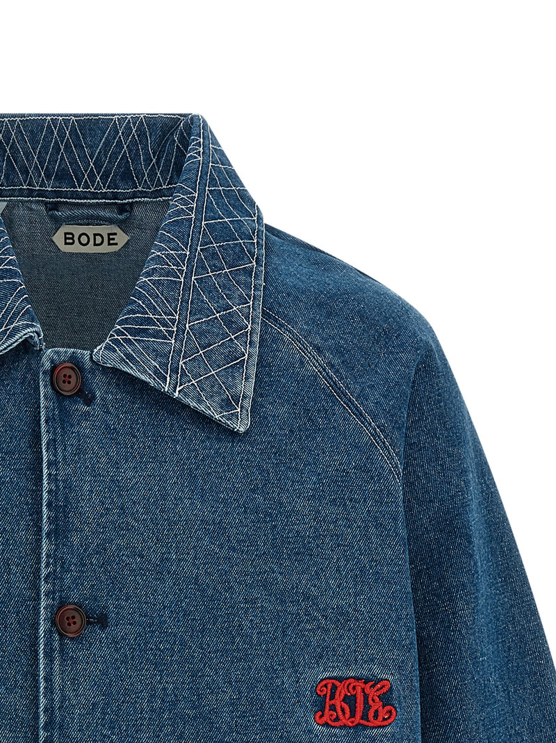Blouson en jean de coton bleu BODE