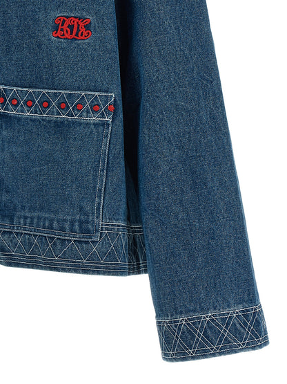 BODE Blue Cotton Denim Jacket