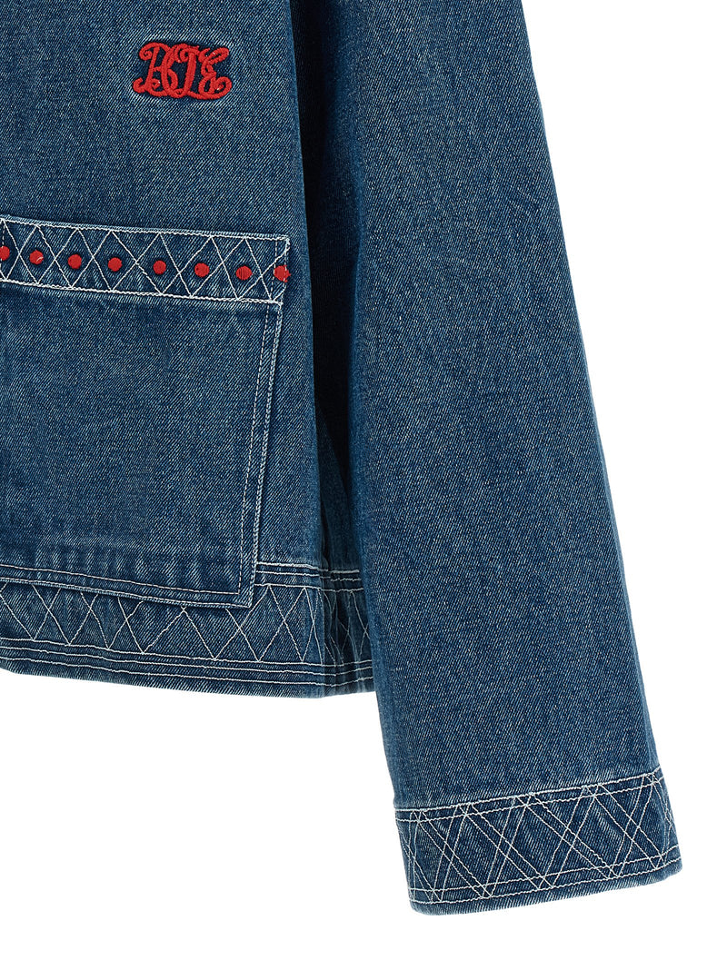 Blouson en jean de coton bleu BODE