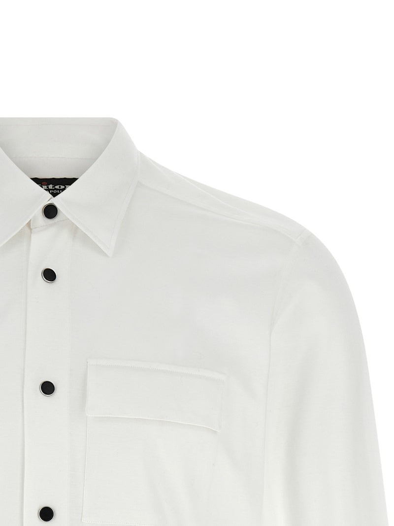 Chemisier Kiton en coton blanc