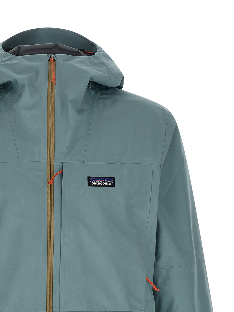 PATAGONIA Boulder Fork Blue Polyester Shell Jacket