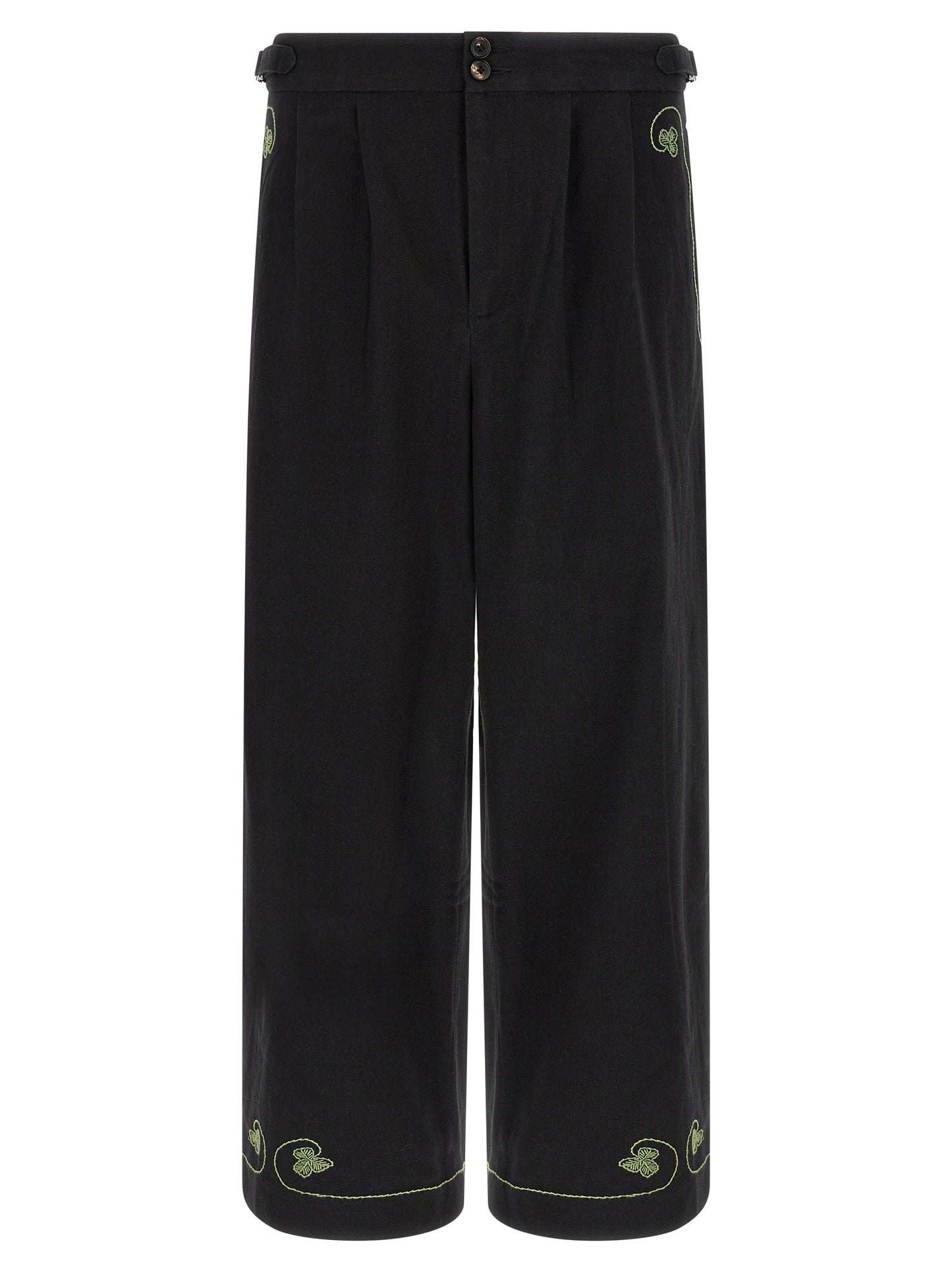 BODE Black Cotton Casual Pants