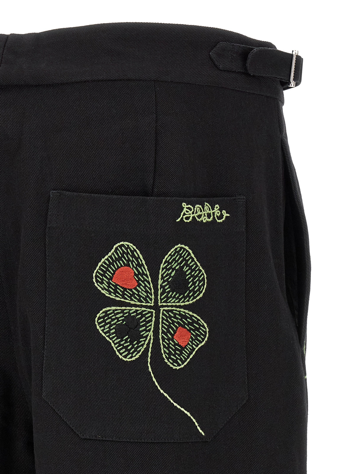 BODE Pantalon décontracté en coton noir